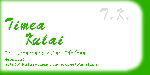 timea kulai business card